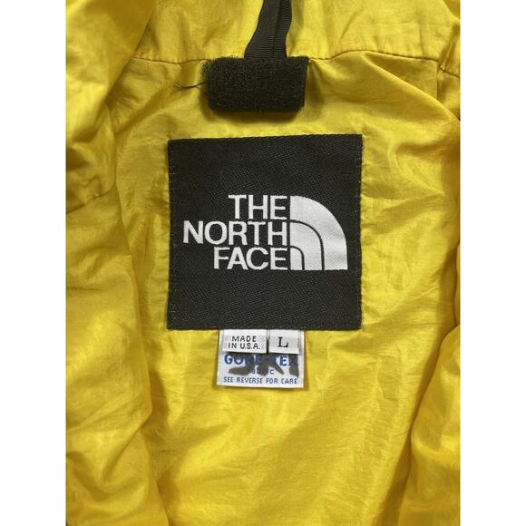Vintage The North Face Ski Jacket Mens L Yellow Gore-Tex Full Zip Outdoor 80s - Picture 3 of 9